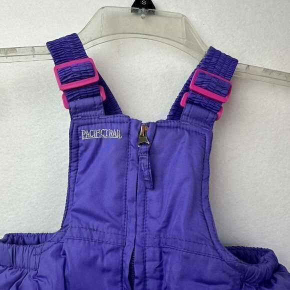 PACIFIC TRAIL Snow Pants 18 mth winter snow suit bib purple heart‎ detail - Picture 3 of 6